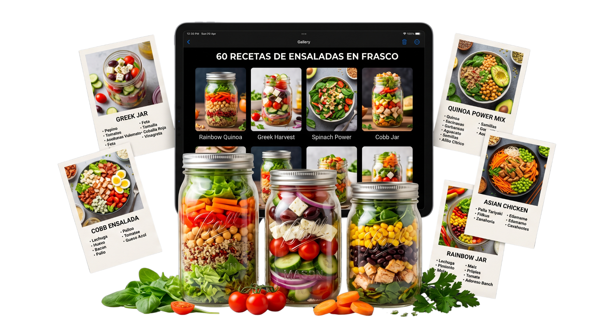 Las 60 Recetas de Ensaladas en Frasco